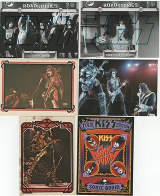 Excellent Set of 6 Kiss Cards w/2 1978 Vintage!