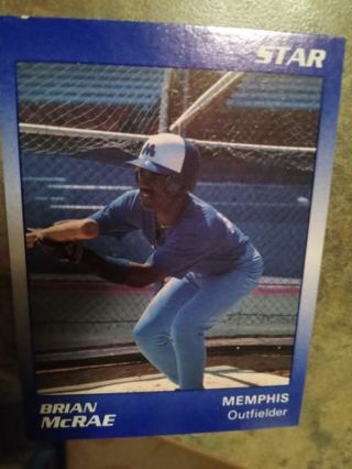 RARE 1989 STAR BRIAN MCRAE MEMPHIS CHICKS MINOR LEAGUE BASEBALL CARD# 44