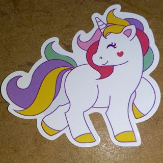 Unicorn 1⃣ big vinyl sticker no refunds regular mail only Very nice quality!