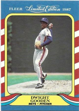 1987 FLEER LIMITED DWIGHT GOODEN INSERT CARD