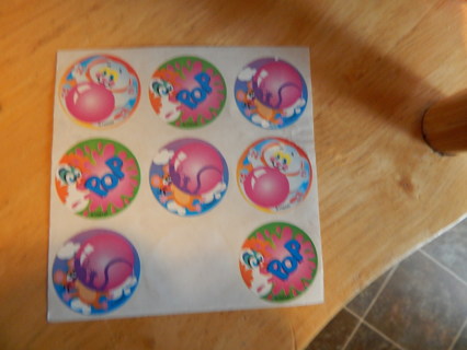  Fun BUBBLE GUM stickers~~ lot of 8 stickers
