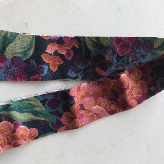 Fabric Strip Brocade Flowers NEW 