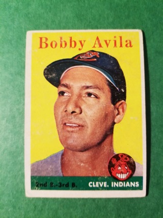  1958 - TOPPS NRMT MINT BASEBALL - CARD NO. 276 - BOBBY AVILA - INDIANS