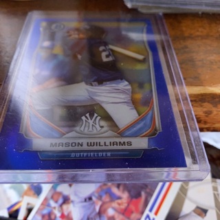 2014 bowman chrome blue mason williams baseball card ser num 