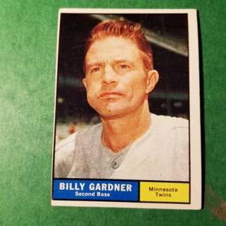 1961 - TOPPS BASEBALL CARD NO. 123 - BILLY GARDNER - TWINS