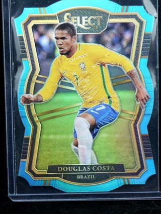 DOUGLAS COSTA 35/249 MEZZANINE LIGHT BLUE DIE-CUT PRIZM 2017-18 SELECT #105 BRAZIL