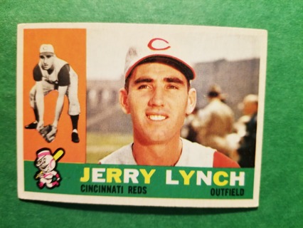 1960 - TOPPS EXMT - NRMT BASEBALL - CARD NO. 198 - JERRY LYNCH - REDS