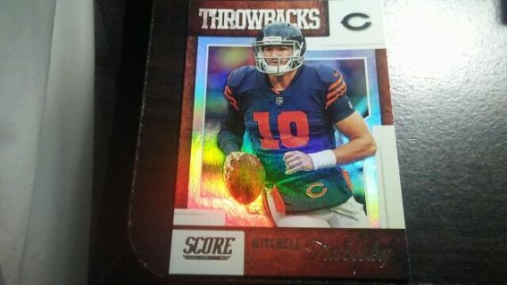 2019 SCORE THROWBACKS MITCHELL TRUBISKY CHICAGO BEARS FOOTBALL CARD# T-5