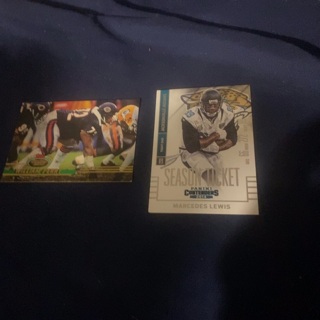 Two football trading cards