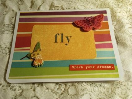 Fly greeting card