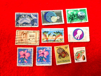 10 - All Different Australia Postage Stamps # 2. 