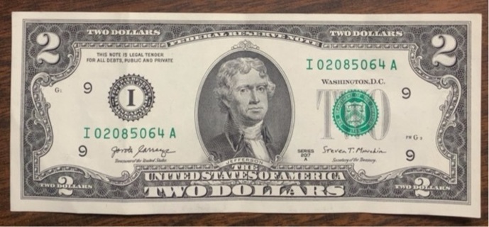 Two Dollar bill, Minneapolis 
