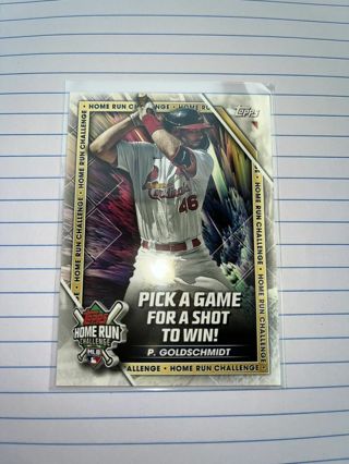 2023 Topps series 1 Pick a Game for a shot to win Paul Goldschmidt HRC-4.