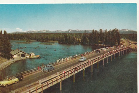 Vintage Unused Postcard: i: Fishing Bridge, Yellowstone Park, WY