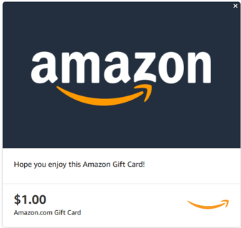 1$ Amazon E-Giftcard