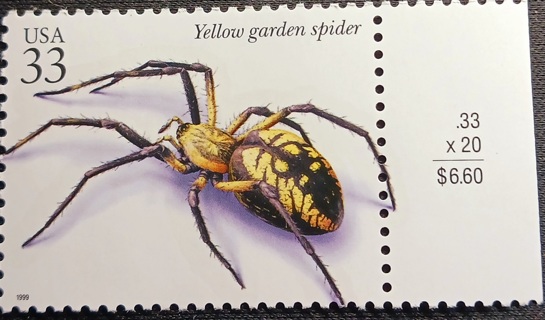 MNH YELLOW GARDEN SPIDER MNH 33c