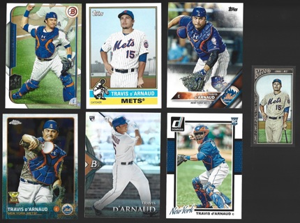 Travis d'Arnaud 7 different Cards with 2 RCs - New York Mets