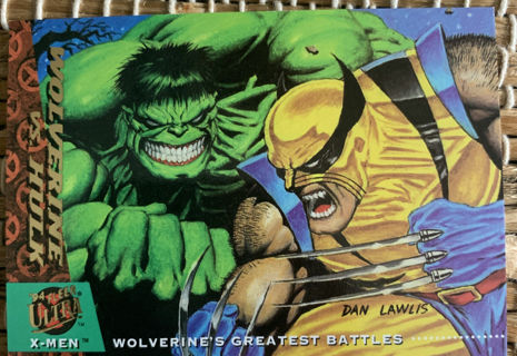 1994 Fleer Ultra X-Men Wolverine vs. Hulk--Greatest Battles Trading Card #140