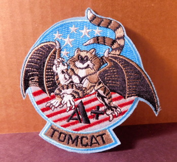 big Tomcat patch military bat cat Grumman R-14 nose art team