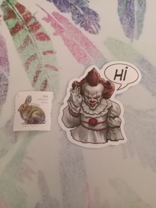 IT Clown Horror Movie Reusable Waterproof Fade proof Sticker Decal