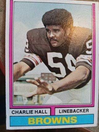 1974 TOPPS CHARLIE HALL CLEVELAND BROWNS FOOTBALL CARD# 403