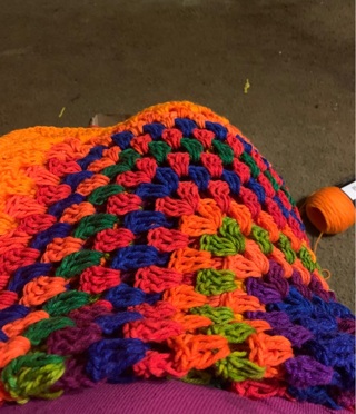 Crochet granny square rainbow blanket baby blanket 
