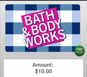 Bath and body works egift card $10 usd