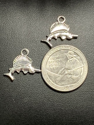 OCEAN CHARMS~#7~FISH~SET OF 2~FREE SHIPPING!