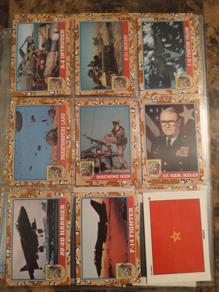 set of 9 desert storm cards free shipping