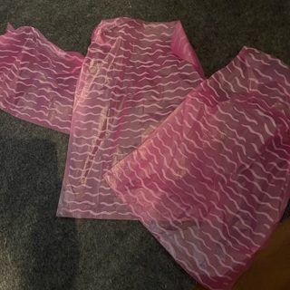 3 Sheer Pink Plastic Bags!! Free Shipping !! Look!!