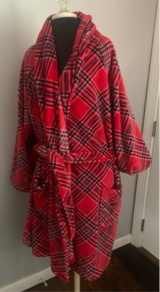 Victoria’s Secret Red Plaid Soft Plush Long Sleeve Robe Size XL