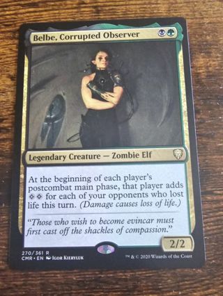 Magic the gathering mtg Belbe Corrupted Observer rare card Commander Legends