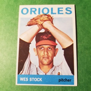 1964 - TOPPS BASEBALL CARD NO. 382 - WES STOOCK - ORIOLES