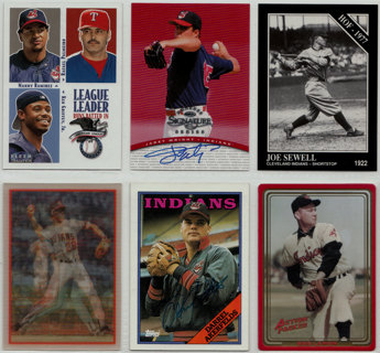 2 Cleveland Indians autographs + 4 bonus cards