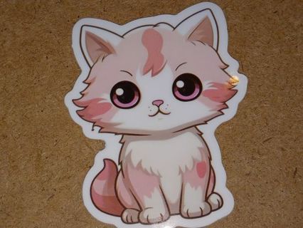 Cat Cute one new vinyl lap top stickers no refunds regular mail only