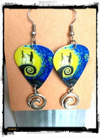 NBC Guitar Pick Earrings B-12