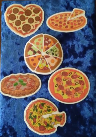 6 - " LEANING POWER OF PIZZA STICKERS (1 free Sticker, with win)