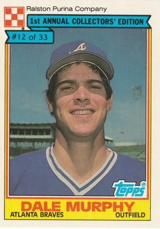 DALE MURPHY 1984 Topps RALSTON PURINA Baseball Card # 12 - ATLANTA BRAVES