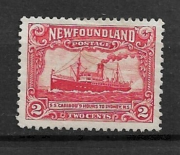 1928 Newfoundland Sc146 Steamship "Caribou" no gum