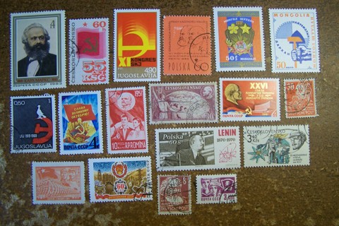 Lenin! Marx! Engels! Mao! The Glories of Communism Lot of 18 Cold War Stamps Behind the Iron Curtain