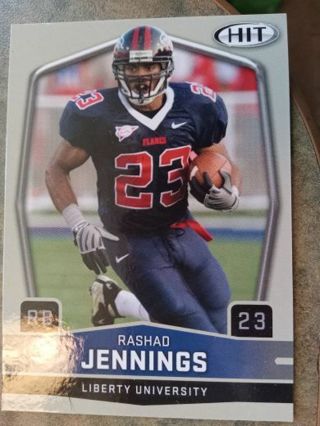 2009 SAGE HIT ROOKIE RASHAD JENNINGS LIBERTY FLAMES FOOTBALL CARD# 86