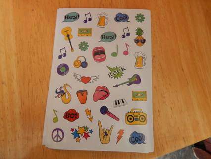 Sheet of  Colorful  WILD & CRAZY stickers