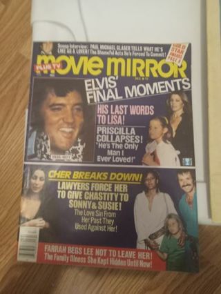 1977 Movie Mirror magazine featuring Elvis