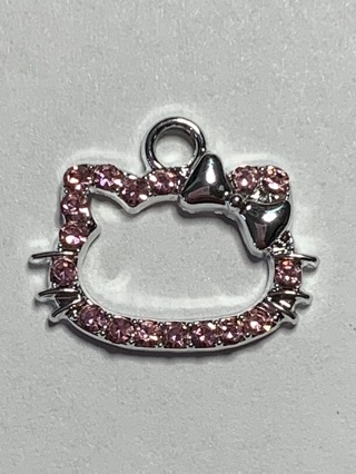 CAT HEAD CHARM~#1~PINK~FREE SHIPPING!