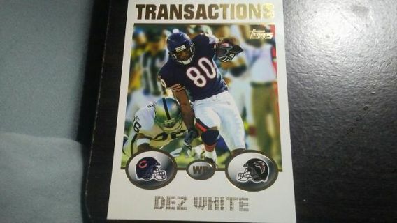 2004 TOPPS TRANSACTIONS DEZ WHITE CHICAGO BEARS FOOTBALL CARD# 78