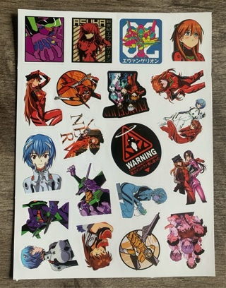 One (1) Sheet Of Anime Stickers