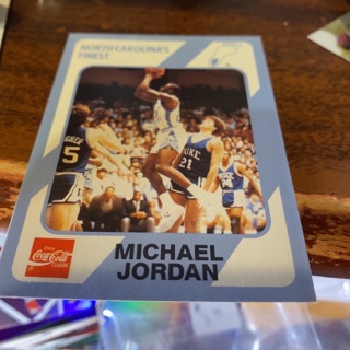 1989 colligate coll Coca Cola North Carolina’s finest Michael Jordan basketball card 