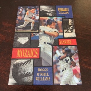 1996 Pinnacle Zenith - Mozaics #22 Yankees ; Wade Boggs, Paul O'Neill, Bernie Williams