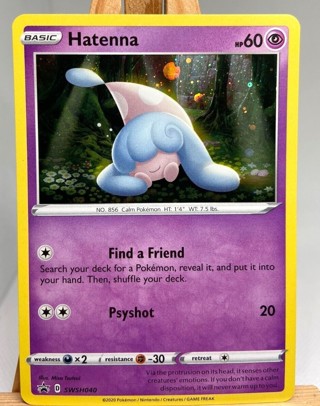 Hatenna - Cosmos Holo - Black Star Promo Holo SWSH040  Pokemon NM