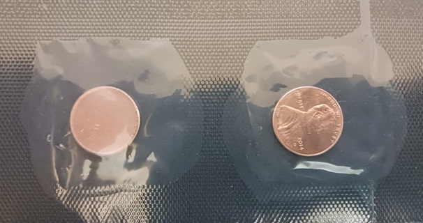 UNCIRCULATED U.S. 2014-D CENT (PENNY) AND PLANCHET ENCASED / IN CELLOPHANE!